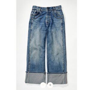 NWOT We The Free Final Countdown Low Rise Cuffed Boyfriend Jeans Size 26 in Zero